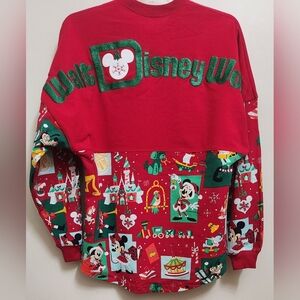 *NWT* Walt Disney World Parks Red XS Christmas Mickey Minnie Goofy Spirit Jersey